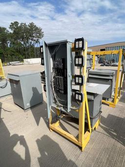 PORTABLE LOAD CENTER SKID WITH THREE PHASE TRANSFORMER; 480 DELTA; 208Y/120