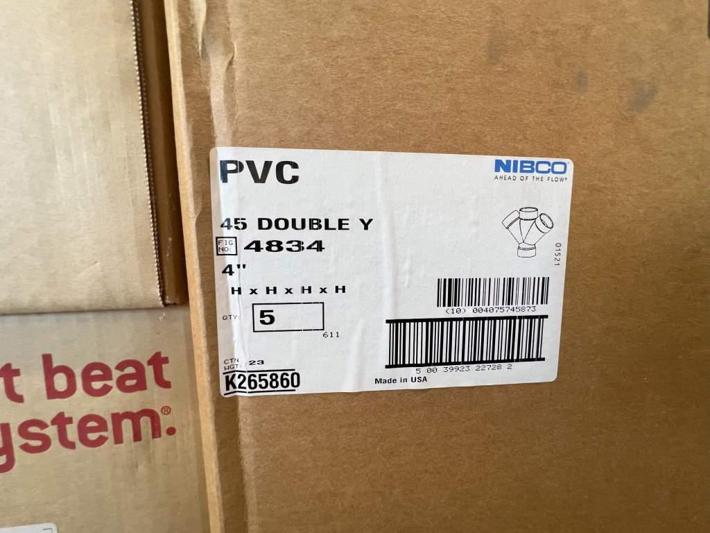 (16) CASES OF ASSORTED 4" PVC FITTINGS