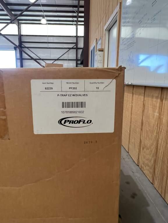 (5) CASES OF PROFLO  PF202WH TRAP COVERS; (11) BOXES OF NIB SEAL HANDLES