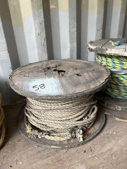 (4) SPOOLS OF MISC. ROPE