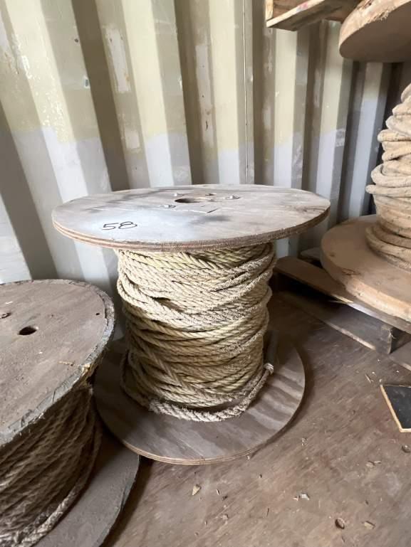 (4) SPOOLS OF MISC. ROPE