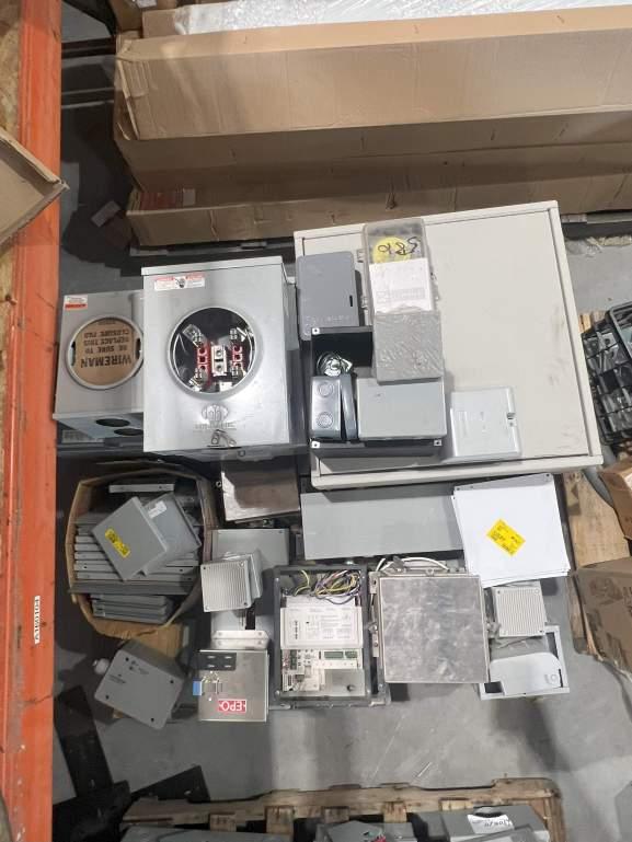 ASSORTED ELECTRICAL BOXES; COVER PLATES; CONTROL BOXES; AND METER SOCKETS