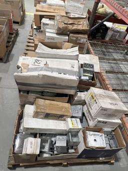 ASSORTED METAL ELECTRICAL BOXES AND BOX COVERS