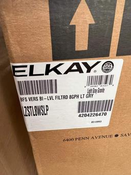 (1) ELKAY EDFP217C SOFT SIDES BI-LEVEL FOUNTAIN NON-FILTERED NON-REFRIGERATED STAINLESS; (1)ELKAY LZ