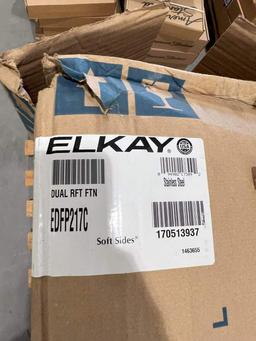 (1) ELKAY EDFP217C SOFT SIDES BI-LEVEL FOUNTAIN NON-FILTERED NON-REFRIGERATED STAINLESS; (1)ELKAY LZ