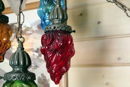 Polychrome Glass Grapes Cascade Chandelier