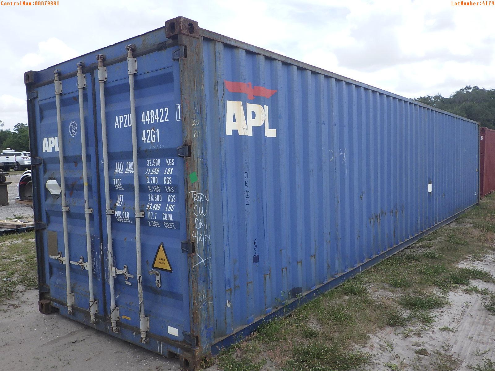 5-04179 (Equip.-Container)  Seller:Private/Dealer TRITON 40 FOOT METAL SHIPPING