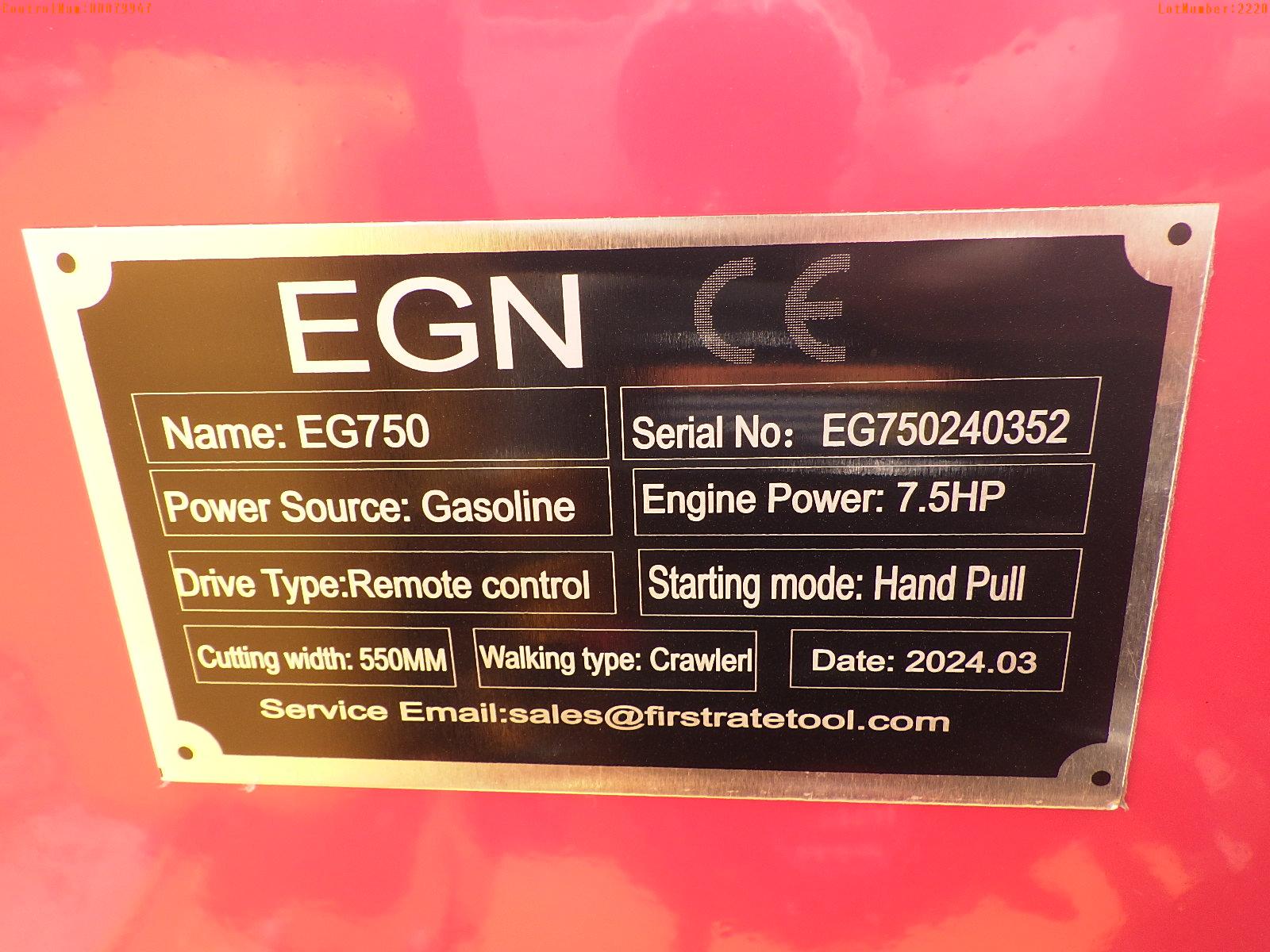 5-02220 (Equip.-Mower)  Seller:Private/Dealer EGN EG750 REMOTE CONTROLLED RUBBER