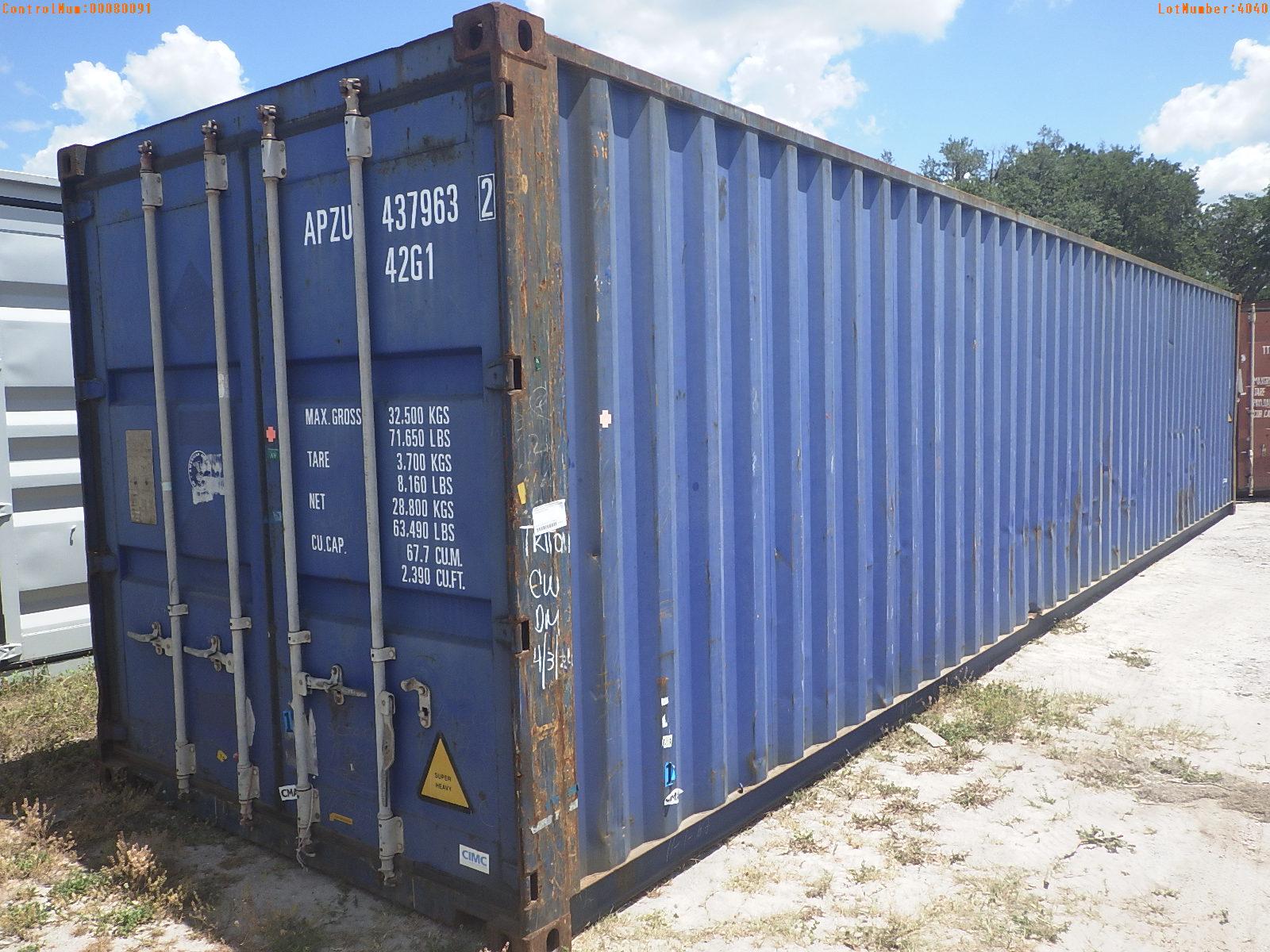 5-04040 (Equip.-Container)  Seller:Private/Dealer 40 FOOT METAL SHIPPING CONTAIN