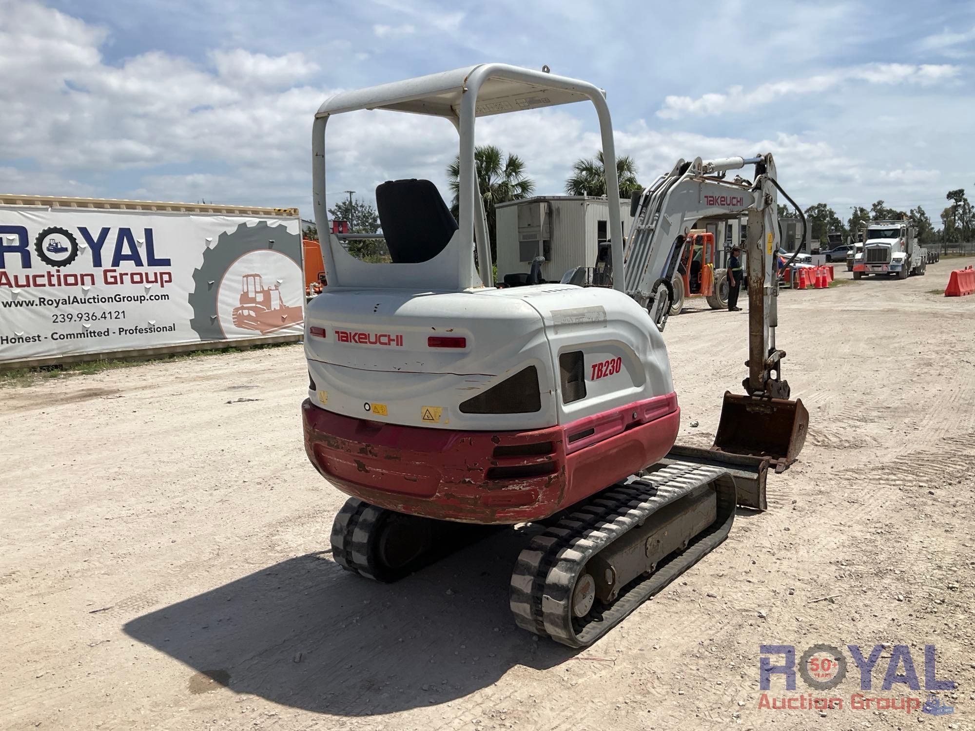 2016 Takeuchi TB230 Mini Excavator