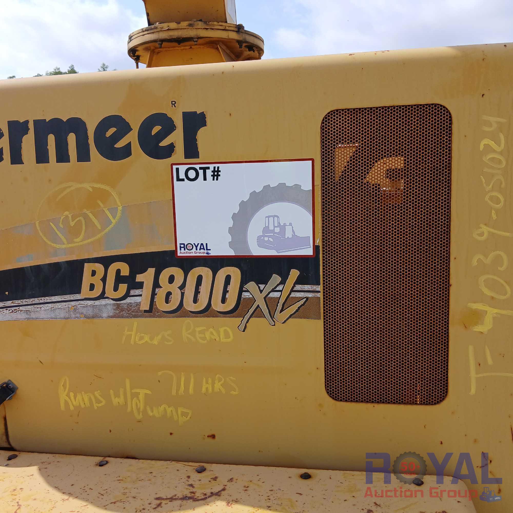 2006 Vermeer BC1800XL Wood Chipper S/A Trailer