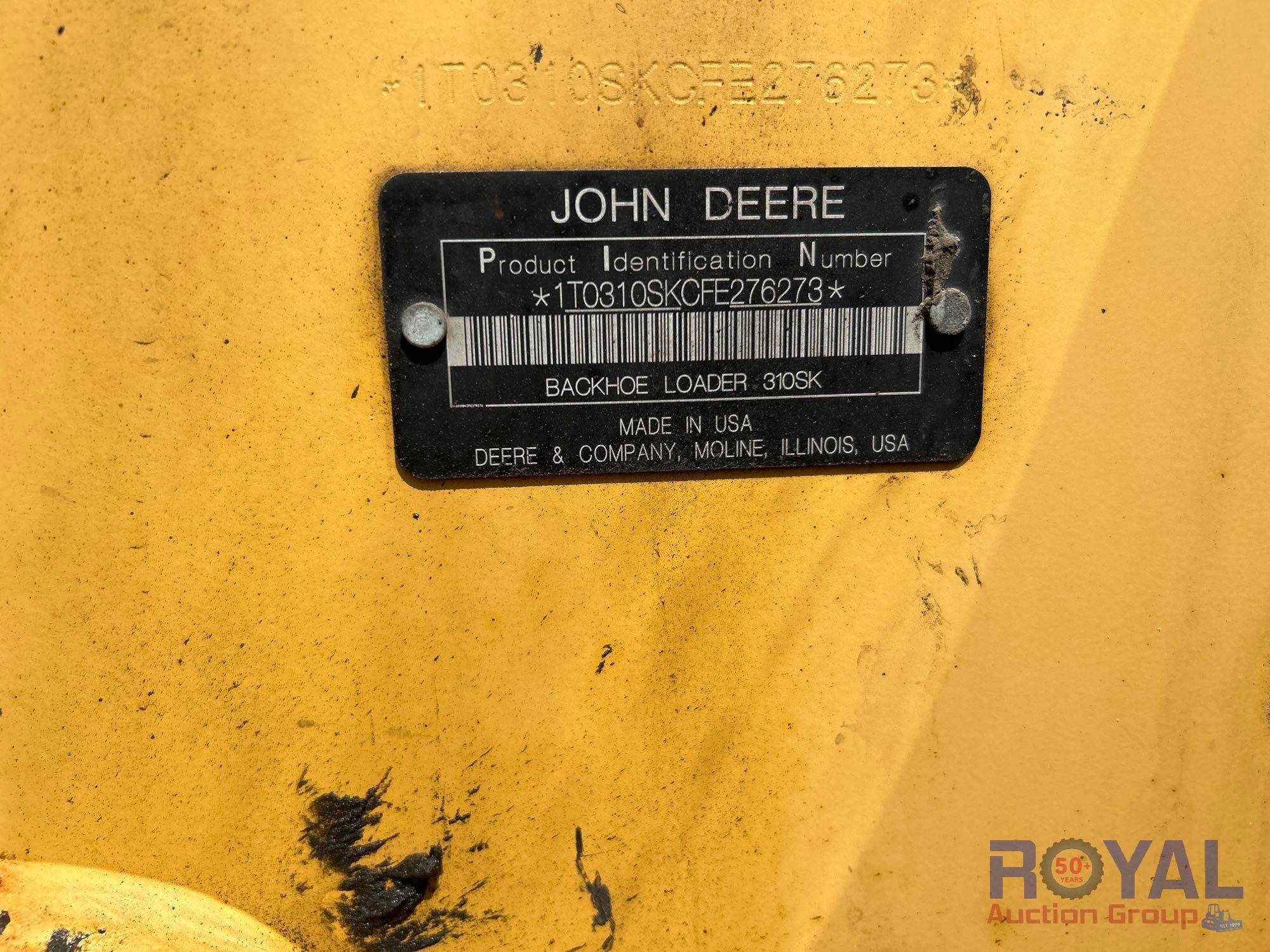 2015 John Deere 310SK 4x4 Extendahoe Loader Backhoe