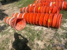 Lot of 12 Traffic Safety Barrels