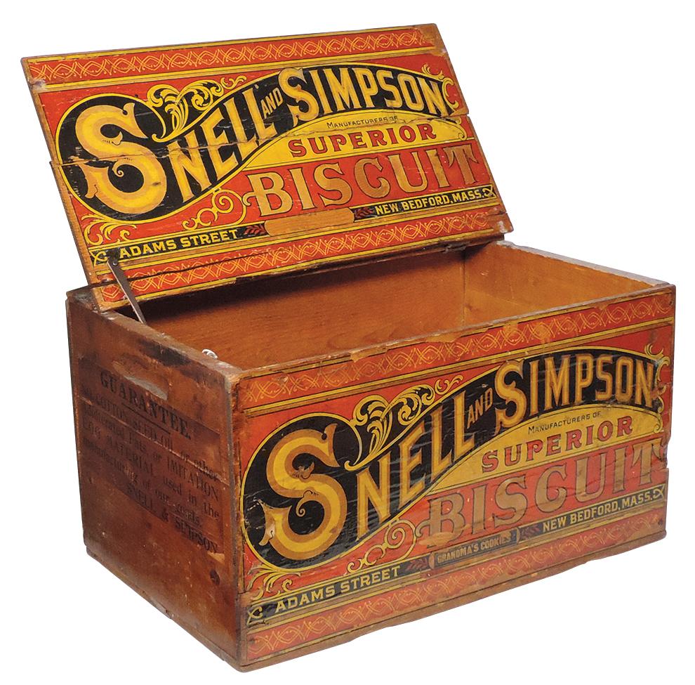 Country Store Crate, Snell & Simpson Superior Biscuit, large colorful litho