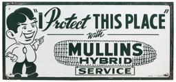 Farming Sign, Mullins Hybrid Service by Sciota Sign, embossed litho on tin w/great