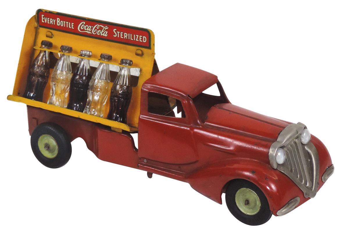 Coca-Cola Toy Delivery Truck, pressed steel, mfgd by Metalcraft, scarcer "l