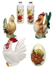 Salt & Pepper Shakers (4 Sets) Misc/chicken, Missing Set, Chicken Figurines