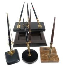 5 Sheaffer Desk Sets With A Variety Of Fountain/ball Point Sets Incl 14k Ni