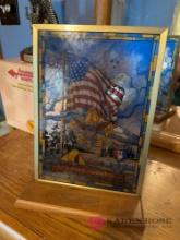 Eagle Scout 9x12 stain glass plaque B3