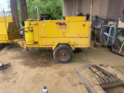 Towable Single axle mounted air compressor