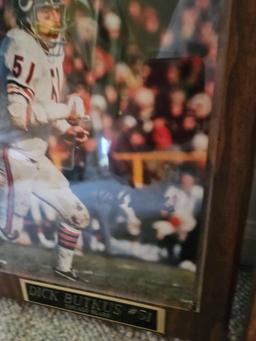 3 signed dick butkus pictures and a jersey b1