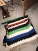 Upstairs- vintage Indian blanket