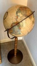 world globe on pedestal