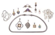 Lagos Caviar Sterling Silver and 18k Yellow Gold Necklace and Pendant Assortment