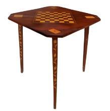 Dutch Marquetry Mahogany Game Table