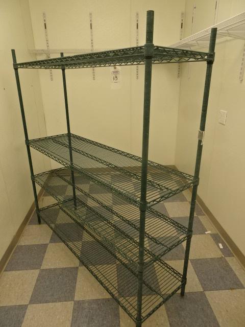 METAL PRODUCT INVENTORY RACK, ADJ. SHELVES, 60"X64"X18"