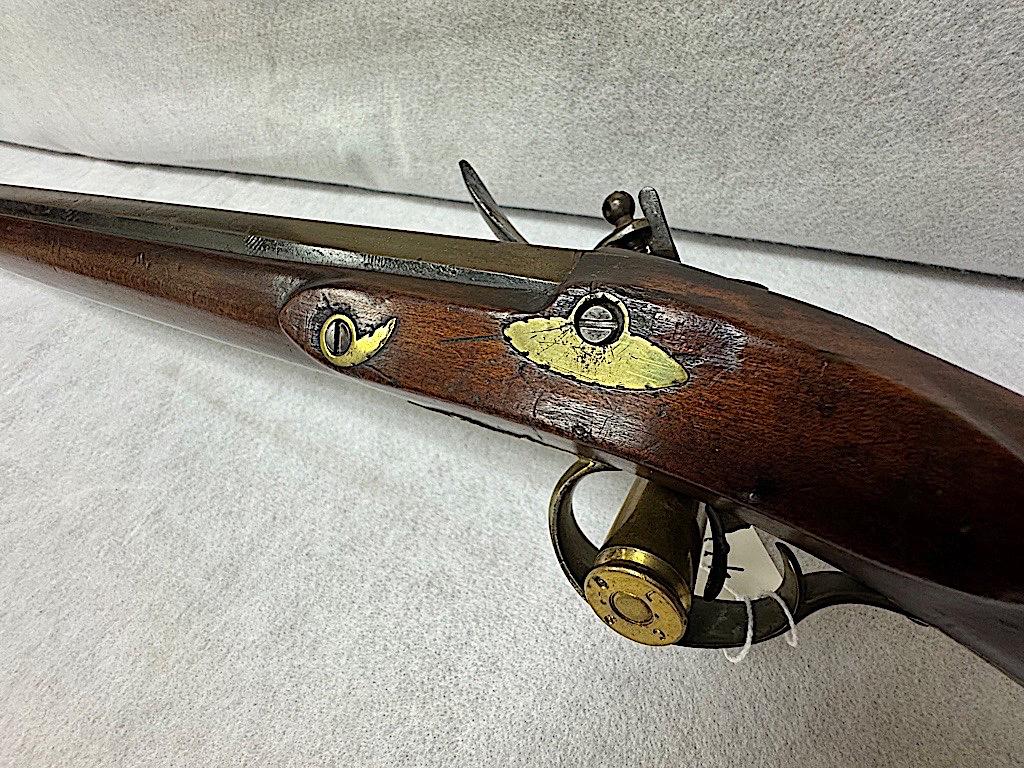 SAMUEL MOORE WARRANTED FLINT LOCK KENTUCKY STYLE RIFLE, HALF OCTAGON HALF