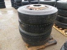 Pallet of Used Tires and Straight-hole Rims