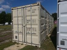 Unused 40' Shipping Container, s/n ZXJU0120911: 4-side Doors, 1 End Door