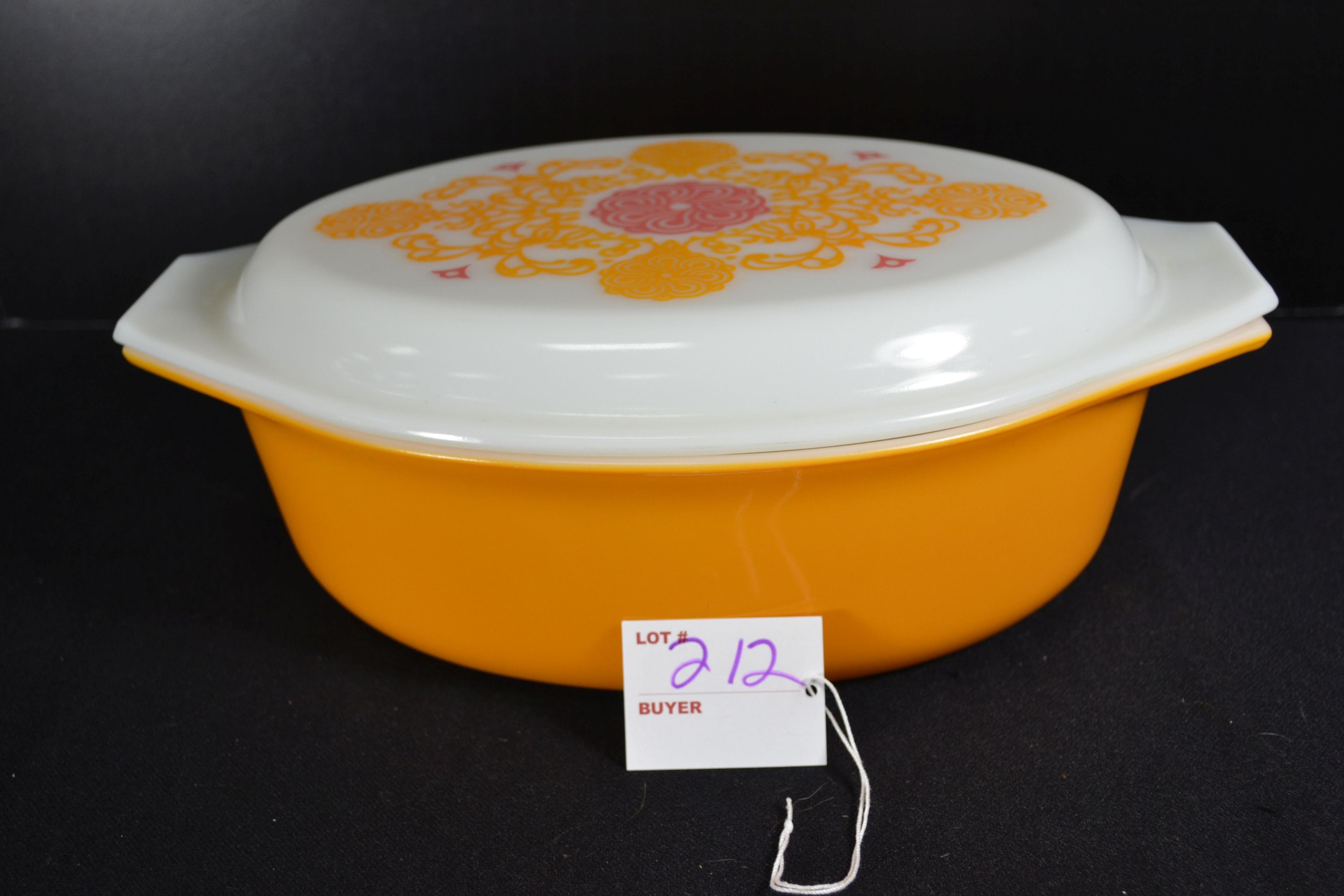 Pyrex Seville No. 075 Casserole w/Lid; Mfg. 1971-1972