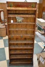 Portable 1930s Webster's Mammoth Packet Seeds General Store Display Cabinet w/Some Vintage Seed Pack