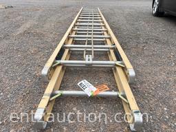 FIBERGLASS EXTENSION LADDER, 24'