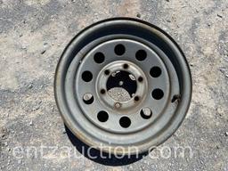 2) 6 HOLE TRAILER RIMS - 8 HOLE TRAILER RIM