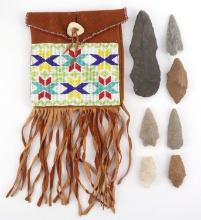 BEADED BAG CANADA NORTHEAST NATIVE AMERICAN