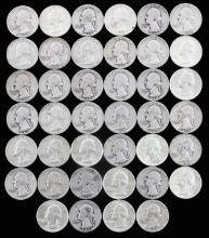 $10 FACE VALUE 90% SILVER WASHINGTON QUARTER COINS