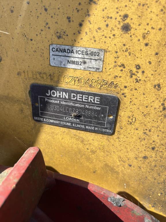 2019 John Deere 304l Wheel Loader Salvage