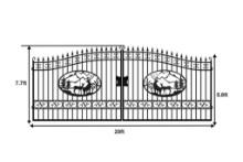 20FT BI PARTING IRON GATE