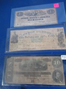 CONFEDERATE PAPER MONEY NC, RICHMOND AND MS