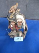 NATIVE AMERICAN INDIAN STATUE  14 T