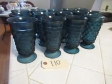 14 PC. BLUE WATER GLASSES