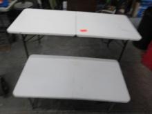2 FOLDING TABLES  29 X 72 X 30 AND 28 X 47 X 24