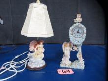 ANGEL LAMP AND BATTERY CLOCK