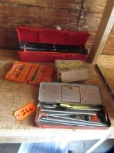 CHAIN SHARPENER, GUN CLEANING KIT AND MISC. TOOLS