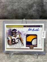 John Randle #15/15 Patch Auto 2019 Impeccable ERPA-JR