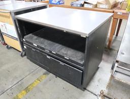 metal work station w/ stainless top