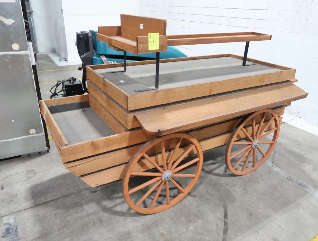 rustic wagon merchandiser/decor